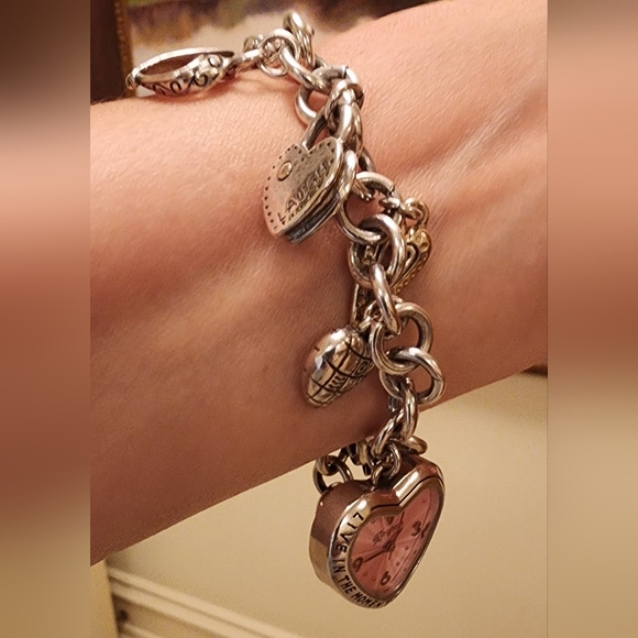 BRIGHTON SILVER plated bracelet WATCH - Picture 1 of 4